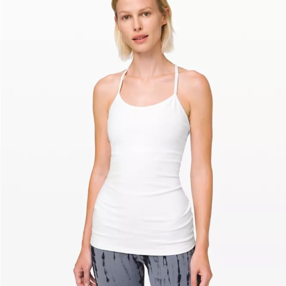 White lululemon racer back tank